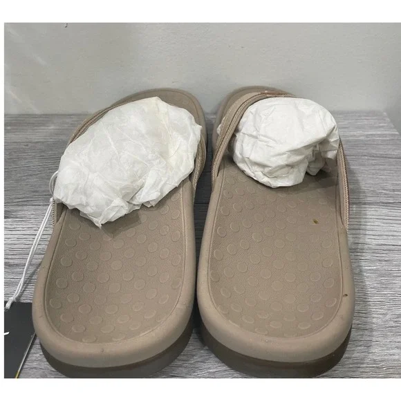 Vionic Tide II Gold Metallic Flip Flops Sandals Orthaheel Womens 6 NEW - Picture 3 of 6